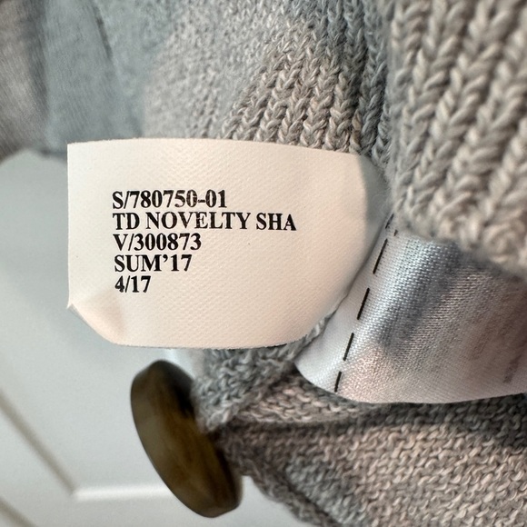 NWT Banana Republic Cardigan Sweater Men’s Large Gray Shawl Neck Button Up - Picture 3 of 7